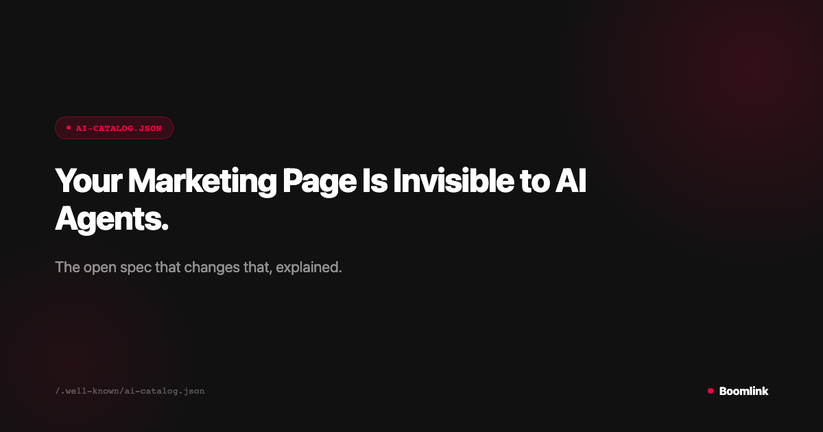 Your Marketing Page Is Invisible to AI Agents. Here Is the Open Spec Trying to Change That. thumbnail image