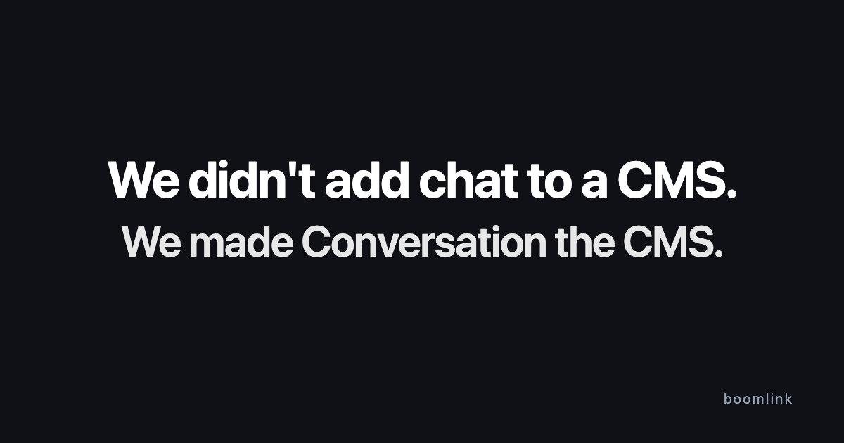 We Didn't Build a CMS. We Built Full-Stack Apps. thumbnail image