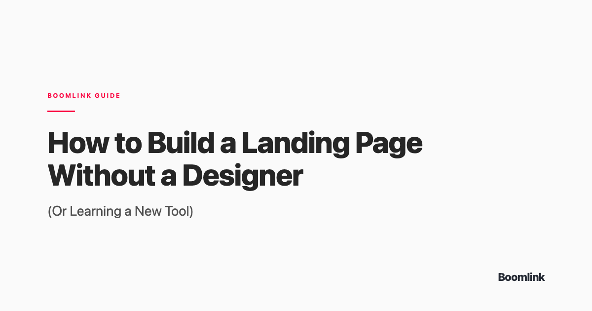 Build a Landing Page Without a Designer Tonight thumbnail image