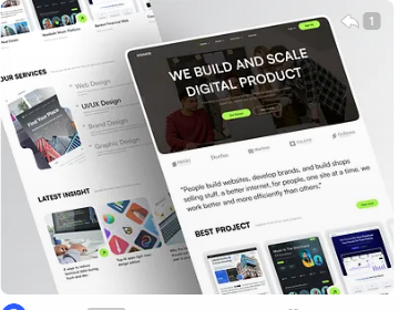 Agency website card example